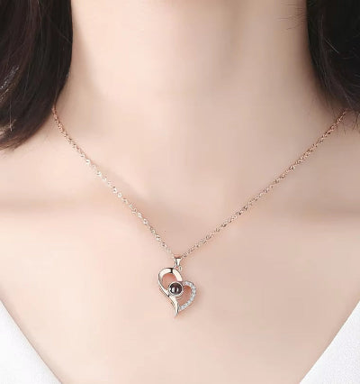 Necklace with Rose Gifts Box Romantic Accessories